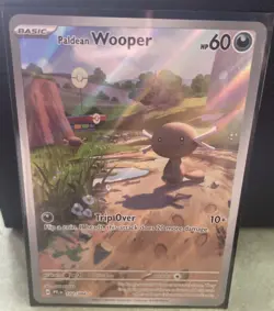 ✨paldean Wooper 102/094 Pokemon Phantasmal Flames Holo Full Art✨ - Image 2