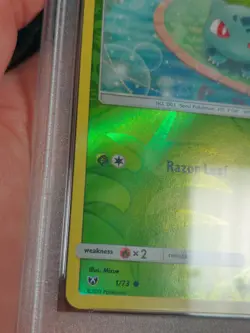 2017 Pokemon Sun & Moon Bulbasaur 1/73 Reverse Holo PSA 9 - Image 5