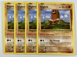 Diglett 55/108 (4X) Playset Lot Pokemon XY Evolutions Common Fighting TCG 2016 - Image 1
