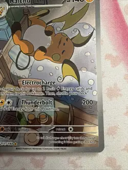 Pokemon TCG - Raichu - 211/193 Paldea Evolved - Illustration Rare Full Art Holo - Image 5