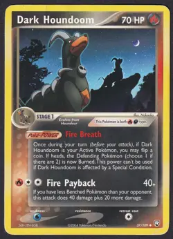 Pokemon Dark Houndoom 37/109 Non-Holo EX Team Rocket Returns - Image 1