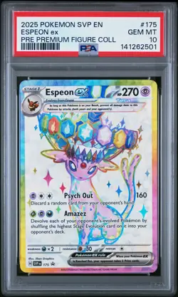 2025 POKEMON SVP EN-SV BLACK STAR PROMO #175 ESPEON EX PSA 10 - Image 1