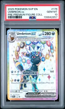 2025 POKEMON SVP EN-SV BLACK STAR PROMO #176 UMBREON EX PSA 10 - Image 1