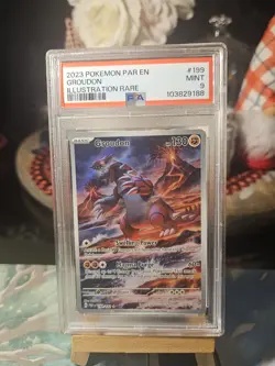 Pokemon TCG Groudon Illustration Rare Paradox Rift 199/182 PSA 9 - Image 1