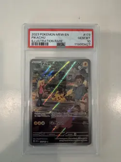 2023 POKEMON MEW EN-151 ILLUSTRATION RARE #173 PIKACHU PSA 10 - Image 1