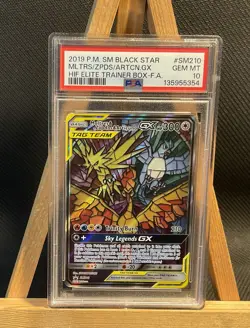 Pokemon Moltres Zapdos Articuno GX Hidden Fates Promo SM210 PSA 10 New Cert - Image 1