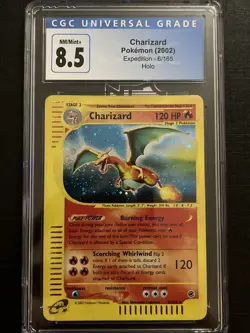 Pokemon 2002 Expedition Charizard Holo 6/165 CGC 8.5 - Image 1