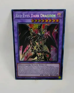 YU-GI-OH! Red-Eyes Dark Dragoon. RA02-EN021. 1st Edition Secret Rare Card. TCG - Image 1