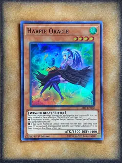 Yugioh Harpie Oracle LED4-EN002 Super Rare 1st Ed NM - Image 1