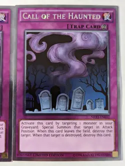 3x Yu-Gi-Oh! Call Of The Haunted - NKRT-EN032 - Platinum Limited Edition NM/VLP - Image 3