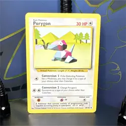 Vintage Pokemon⭐BASE SET⭐ Porygon Uncommon 39/102 Regular 30 HP Card English - Image 1