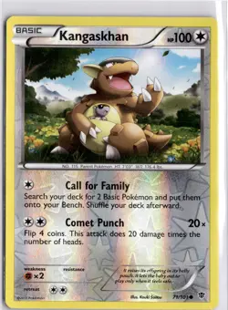 Pokemon Card Kangaskhan 71/101 Reverse Holo Plasma Blast Trading Card TCG - Image 3