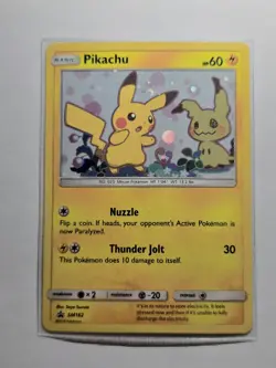 2019 Pikachu - SM162 - Pokemon Sun & Moon Promo Holo Rare Card MINT - GEM - Image 1