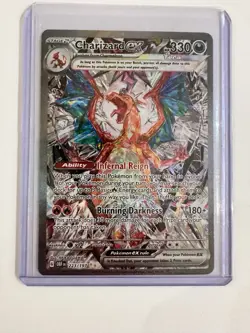 Pokemon Charizard ex Ultra Rare Tera Holo OBF 223/197 330 HP 180+ Card - Image 1