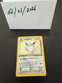 Pokemon Jungle Wigglytuff Holo Card 16/64 First Edition LP/MP - Image 1