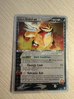 Pokemon Rocket's Entei ex Rare Holo EX Team Rocket Returns 97/109 2004 Card - Image 4