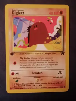 Pokemon Card 1st Edition Diglett 52/82 Team Rocket - Image 4