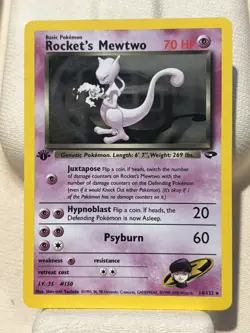 Pokemon TCG Rockets Mewtwo Gym Challenge Holo Card 14/132 - Image 1