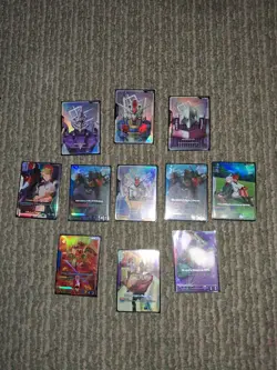 Gundam Card Game ALT ART Foil LOT- 11 Cards (C+, C++, R+) NM - Image 1
