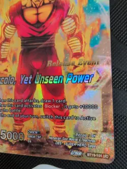 Piccolo Yet Unseen Power RELEASE EVENT Gold Foil Dragon Ball Super Card Promo - Image 3