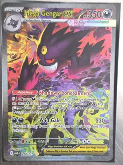 Pokemon Mega Gengar EX Foil Card 284/217 Mega Evolution EX 350HP 230 Attack - Image 1