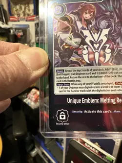 Digimon Card Game Unique Emblem Melting Recital P-232 Promo Box Topper NM/MINT! - Image 2