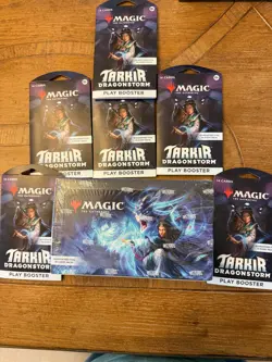 MTG Tarkir: Dragonstorm Play Booster Box & 6 Booster Packs - Factory Sealed - Image 1