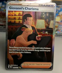 Giovanni's Charisma 204/165 Special Illustration Rare Destined Rivals Pokemon - Image 1