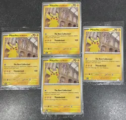 X4 IN HAND SEALED Pikachu At The Museum Jumbo Pokemon Card - Image 1