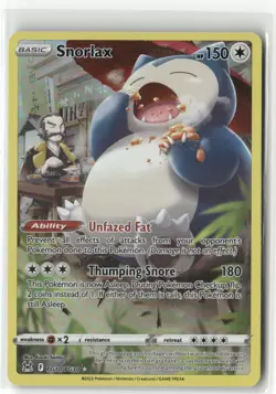 Pokemon Snorlax Ultra Rare SWSH11: Lost Origin Trainer Gallery TG10/TG30 NM Not - Image 1