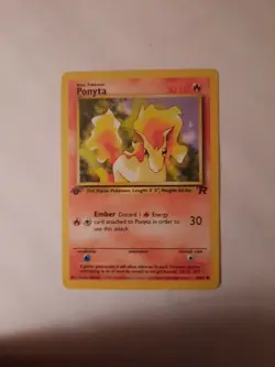 Pokemon Card TCG Ponyta Team Rocket 64 Regular 1st Edition Common - Image 1