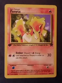 Pokemon Card TCG Ponyta Team Rocket 64 Regular 1st Edition Common - Image 4