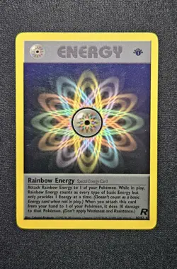 Pokemon TCG Rainbow Energy Team Rocket 80/82 1st Edition Non-Holo Rare - Image 1