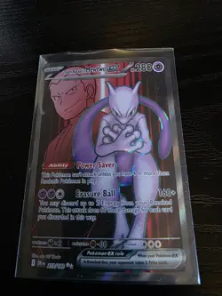 Pokemon TCG Team Rocket's Mewtwo EX Destined Rivals 213/182 Holo Ultra Rare - Image 1