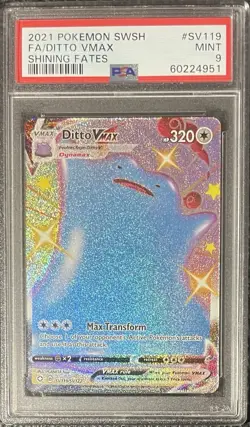 Ditto VMAX ~ 2021 Pokemon SWSH Shining Fates #SV119 Full Art ~ PSA 9 (Mint) - Image 1