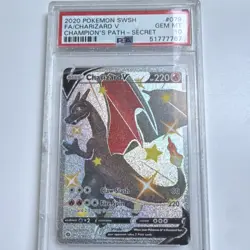 Pokemon Charizard V Secret Rare Full Art Holo 79/73 Champion's Path PSA 10 - Image 3