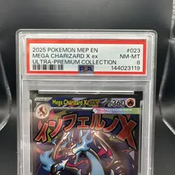 2025 Pokemon Mega Evolution UPC Promo Mega Charizard #023 EN Graded PSA 8 - Image 2