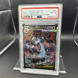 2025 Pokemon Mega Evolution UPC Promo Mega Charizard #023 EN Graded PSA 8 - Image 5
