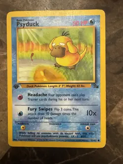 1999 Pokemon 1st Edition Psyduck 53/62 - Fossil - Common - HP - Image 1