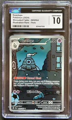 Dusclops 069 Shrouded Fable Illustration Rare Pokemon CGC Gem Mint 10 - Image 1