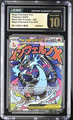 Mega Charizard X ex 2025 Pokemon Black Star Promos CGC PRISTINE 10 #023 - Image 1