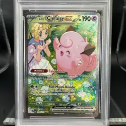 2025 Pokemon Journey Together Lillie’s Clefairy #184 English Graded PSA 7 SIR - Image 3