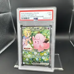 2025 Pokemon Journey Together Lillie’s Clefairy #184 English Graded PSA 7 SIR - Image 5