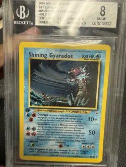 2001 POKEMON NEO REVELATION 1ST EDITION HOLO #65 SHINING GYARADOS BGS 8 - Image 3