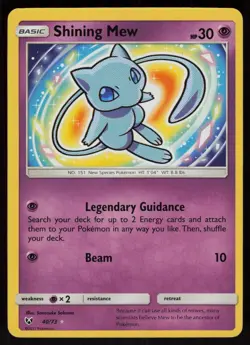 Shining Mew 40/73 Rare Shining Shining Legends Pokemon - Image 1