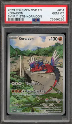 Pokemon Center Stamp Promo Koraidon Scarlet & Violet ETB SVP EN 014 PSA 10 - Image 1