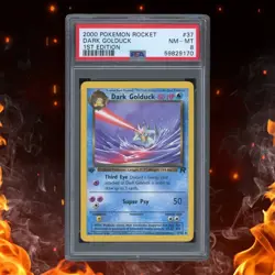 Pokemon Team Rocket DARK GOLDUCK 1st Edition 37/82 PSA 8 - Image 1