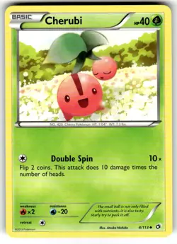Pokemon TCG Cherubi 4/113 Uncommon NM Legendary Treasures - Image 1