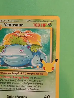 Pokemon Sword & Shield Celebrations Venusaur 15/102 Classic Collection Holo - Image 5