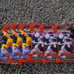 Pokemon Scarlet & Violet Destined Rivals 8 Booster Packs Mewtwo Moltres - Image 1